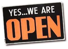 Yes we are open